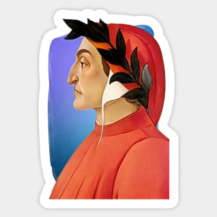 Italian Poet Dante Alighieri illustration Sticker